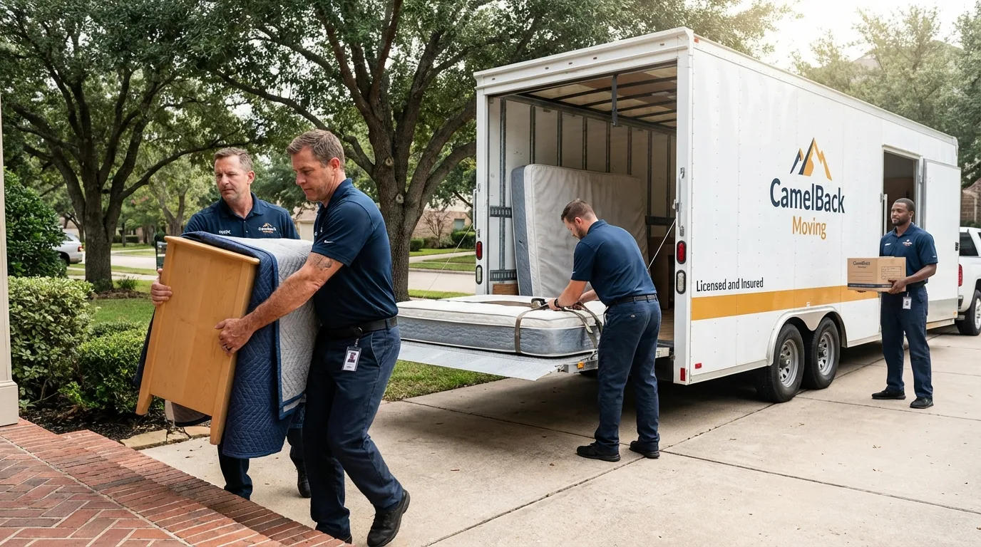 Crew loading residential truck for cross-state move from Metlakatla, AK